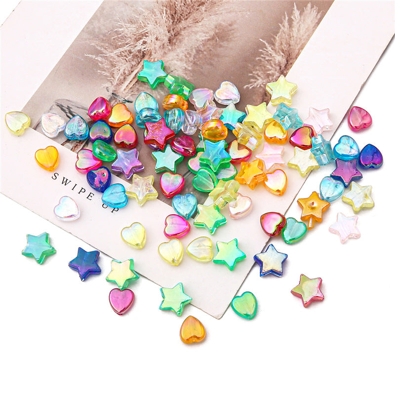 Wholesale 100PCS Five Point Star Acrylic Beads